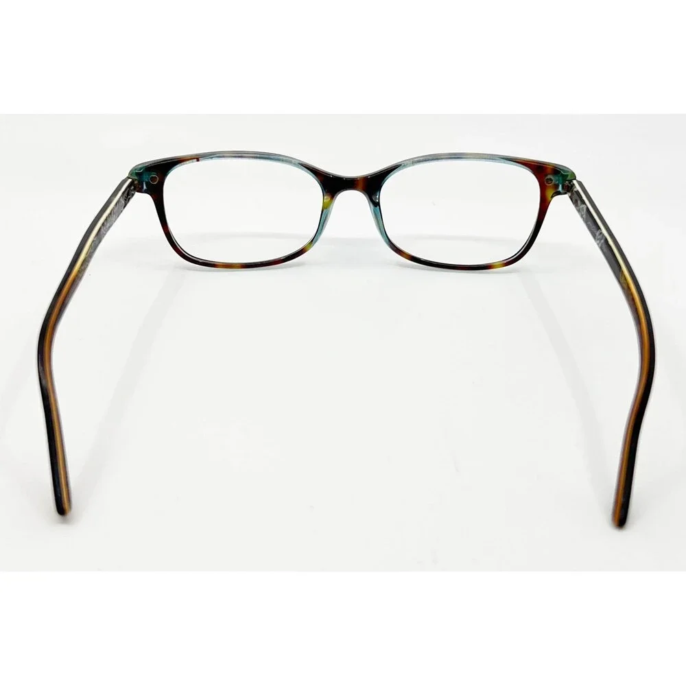 Vera Bradley Marissa Eyeglasses Womens Brown Tortoise Blue Floral 51-16-135